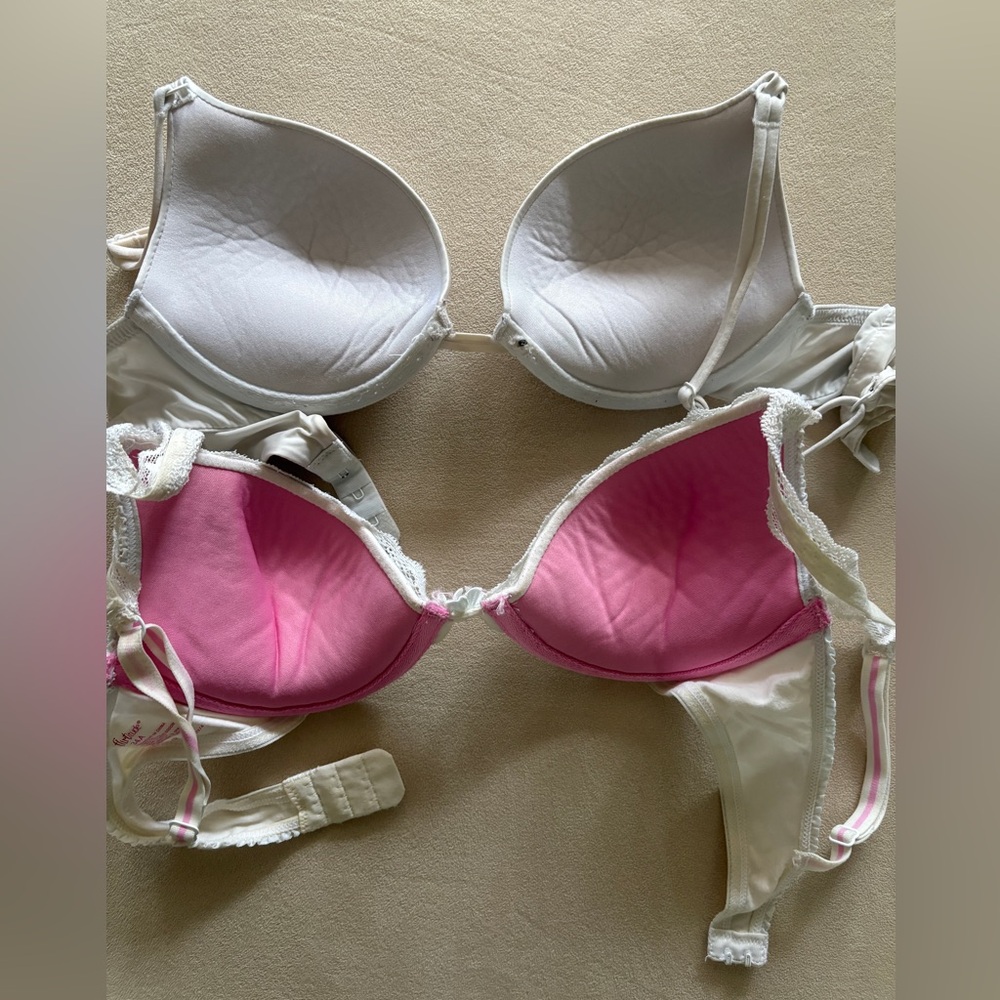 Bundle of two white push up bras 34A Victorias Secret and Flirtitude - Picture 4 of 6